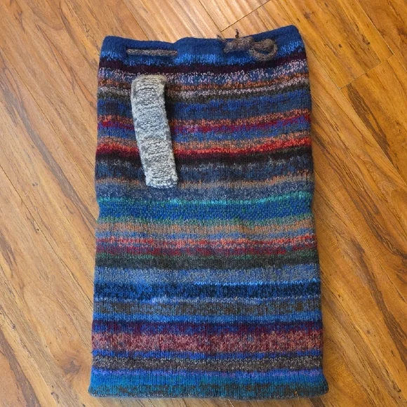 Multicolor Knit Storage Bag
